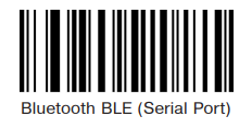 Управляющий штрихкод Bluetooth BLE (Serial Port)